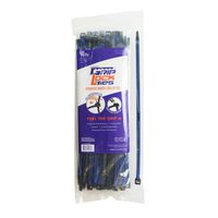 GRIPLOCKTIES, Releasable, Re-Usable, Zip Ties, Industrial Grade, Extra Grip, Rubber Lined, Durable, 12 Inches Long (40, Blue)