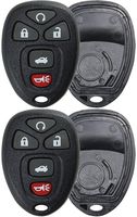 KeylessOption Keyless Entry Remote Key Fob Shell Case Button Pad Cover for Chevy Impala Monte Carlo Buick Lucerne Cadillac DTS OUC60270, OUC60221 (Pack of 2)