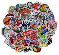 100 Pieces Waterproof Vinyl Stickers for Personalize Laptop, Car, Helmet, Skateboard, Luggage Graffiti Decals (B - section)