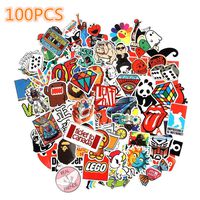Laptop Stickers, Cool Sticker, Sun Protection and Waterproof Stickers for Luggage Car Bike Bicycle Random Music Film Vinyl Skateboard Guitar Travel Case (100pcs)