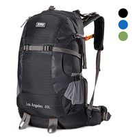 External Frame Hiking Backpack 40L Breathable Waterproof Rain Cover Lightweight