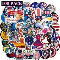 Patriotic Sticker American Flag Stickers 4th of July America Independence Stickers Laptop Waterproof Vinyl Computer Waterbottle Notebook Car Skateboard Motorcycle Bicycle Luggage Guitar Decal(100PACK)