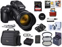 Nikon COOLPIX P1000 Digital Point & Shoot Camera (Black), Bundle Kit with Camera Case + 32GB SD Card + 77mm Filter Kit + Cleaning Kit + Card Reader + Memory Wallet + Mac Software Package