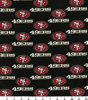 lovemyfabric NFL Sports Teams Logo Print Stage Backdrop/Photography Backdrop/Photo Studio Background 5 Feet by 9 Feet (San Francisco 49ers Black)