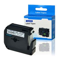 SuperInk 1 Pack Black on Clear Label Tape Compatible for Brother MK131 M-K131 M131 PT-100 PT-45 PT-55 PT-65 PT-70 PT-80 PT-85 PT-90 Thermal P-Touch Printer(12mm 1/2inch x 8m 26.2ft)