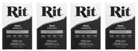 Rit, Black Purpose Powder Dye, 1-1/8 oz (Fоur Paсk)