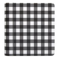 C.R. Gibson Black and White Gingham Dated Monthly Planner with Tabbed Dividers and Sticker Sheet, 6.5'' W x 8.25'' H