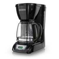 BLACK+DECKER DLX1050B 12-cup  Programmable Coffee Maker with glass carafe, Black