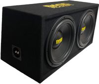 Bass Rockers 2400W Max 12" Subwoofer Loaded Enclosure Box 1 Ohm Single Voice Coil - BB12D