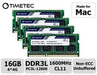 Timetec Hynix IC 16GB KIT(4x4GB) Compatible for Apple DDR3L 1600MHz PC3L-12800 SODIMM Memory Upgrade for iMac Mid 2011, Late 2012, Late 2013, Late 2014 Retina 5K, Mid 2015 Retina 5K (16GB KIT(4x4GB))