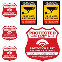 Big Home Security Alarm System 9" Sticker Plus 3 Decals & 2 4x6" CCTV Stickers
