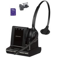 Plantronics Savi W710 Wireless Headset Bundled with Lifter and Headset Advisor Wipe (Renewed)