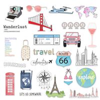 RipDesigns - 25 Travel Stickers for Water Bottles, Laptops (Series 12)