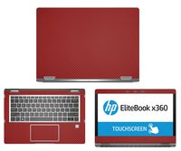 decalrus - Protective Decal for HP EliteBook X360 1030 G2 (13.3" Screen) Laptop RED Carbon Fiber Skin case Cover wrap CFhpElitebk1030g2Red