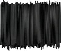 Disposable Plastic Coffee Stirrer Straw - 5 Inch Sip Stir Stick (Black, 2,000)