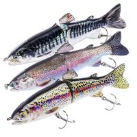 TRUSCEND Fishing Lures Glide Baits Swimbaits for Bass,18cm 7" Topwater Jointed Bass Lures Trout Swimbaits Crankbaits with Mustad Hooks