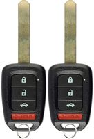 KeylessOption Keyless Entry Remote Fob Uncut Ignition Car Key for Honda Civic Accord (Pack of 2)