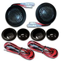 CT SOUNDS 1 Inch Car Audio Tweeters - 4 Ohm Impedance, Voice Coil Suspended in Ferrofluid, Flush Mount Silk Dome With Connecting Wires - Tropo 20mm Tweeters