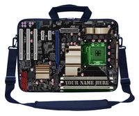 Meffort Inc Custom/Personalized Laptop Bag with Side Pocket & Shoulder Strap for Notebook Ultrabook Chromebook, Customized Your Name (10 Inch, PC Board Design)