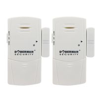 Doberman Security Ultra-Slim Design, Dual Trigger Technology Security Alarm, White (SE-0101CW-2PK)