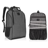 Travel Max Laptop Backpack & Insert Organizer, 2 in 1 Business College School Daypack Bag, 14 Inch Laptop Backpack for Men Women (Grey)