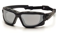 Pyramex I-Force Sporty Dual Pane  Anti-Fog Goggle, Black Frame/Silver Mirror Anti-Fog Lens