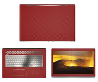 Decalrus - Protective Decal for HP Envy 17M AE011DX (17.3" Screen) Laptop RED Carbon Fiber Skin Decal case Cover wrap CFhpENVY17_ae011dxRed
