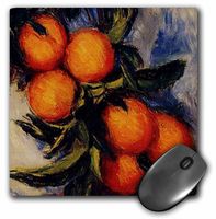 3dRose LLC 8 X 8 X 0.25 Inches Mouse Pad Branch of Orange Bearing Fruit, Claude Monet Dated 1884 Cropped, PdUs (Mp_179197_1)