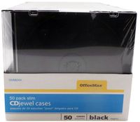 OfficeMax 50-Pack Slimline CD Jewel Cases