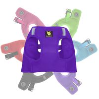 EcoBark Rapid Fastener Super Comfort Fully Adjustable Double Padded Step in Dog Harness (Small, Purple)
