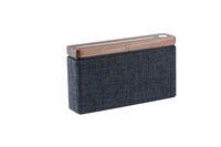 Gingko HiFi Square Bluetooth Speaker Walnut Dark Grey Fabric