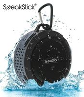 Bluetooth Shower Speaker SpeakStick PRO, Listen to Music & Receive Phone Calls Anywhere, Powerful 5W Speaker, Micro SD and Built in Microphone, for Outdoor & Indoor Use -Black