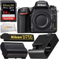 Nikon D750 DSLR Camera: Includes Promotional SanDisk Extreme PRO 64GB SDXC Memory Card