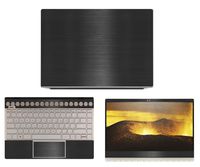 decalrus - Protective Decal for HP Envy 13-AD120NR / 13-AD017UR (13.3" Screen) Laptop Black Texture Brushed Aluminum Skin case Cover wrap BAEnvy13-ad017urBack