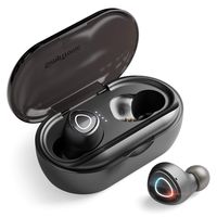 SimpTronic True Wireless Earbuds Bluetooth 5.0 Headphones in-Ear TWS Mini Headset for Sport Extra Bass Stereo Earphones HD Sound IPX6 Waterproof Noise Cancelling Mic 40 Hours Playtime Black