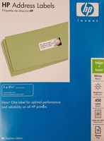 HP White Labels (1 X 2 5/8)