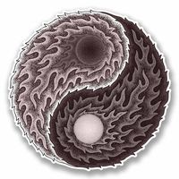 2 x 30cm/300mm Yin Yang Vinyl Sticker Decal Laptop Car Travel Luggage Label Tag #9778