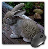 3dRose LLC 8 x 8 x 0.25 Inches Mouse Pad, A Beautiful Gray and Blue Ceramic Bird House (mp_165305_1)