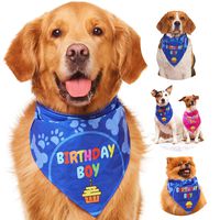 Odi Style Dog Bandana for Dog Birthday Party - Dog Birthday Bandana for Small, Medium, Large Dogs, Bandana for Dogs Puppy Birthday Party, Boy Dog Happy Birthday Bandana, Blue