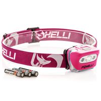 Foxelli Headlamp Flashlight - 165 Lumen, 3 x AAA Batteries Operated (Included), Bright White Cree Led & Red Light, Perfect for Runners, Lightweight, Waterproof, Adjustable Headband