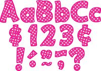 Teacher Created Resources Pink Polka Dot Funtastic 4-Inch Letters Combo Pack (5430)