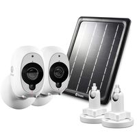 Swann Smart Security Battery Camera, Solar Panel and Mounts, White (SRWHD-INT2SOL1ST2-US)