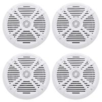(4) Rockville RMSTS80W 8" 2000 Watt Waterproof Marine Boat Speakers 2-Way White