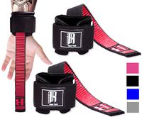 Weight Lifting Straps with Wrist Support - Best Wrist Straps for Weightlifting - Superior Deadlift Straps and Workout Wrist Wraps for Deadlifting in Gym - Ideal Lift Straps for Powerlifting(Red Pair)