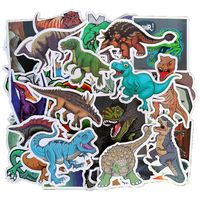 Dinosaur Stickers Jurassic World Park Decals, Laptop Water Bottle Skateboard Phone Motorcycle Bicycle Luggage Guitar Bike Sticker Vinyl Waterproof Decal 50pcs Pack Dinosaur Party Supplies