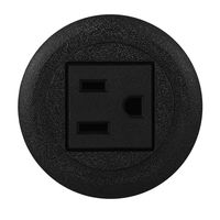 Mini Desktop Power Hub Grommet Socket Desk Outlet Build-in 1 US Standard Outlet with 6.56 FT Extension Power Cord