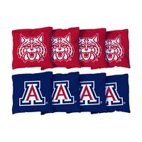 Victory Tailgate NCAA Collegiate Regulation Cornhole Game Bag Set (8 Bags Included, Corn-Filled) - Arizona Wildcats