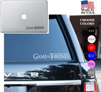 Game Of Thrones Logo Series HBO Vinyl Decal Sticker - Car Window, Laptop Skin, Wall, Mac (11" inches, White)