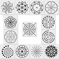 13 Pack Mandala Dot Painting Templates Stencils for DIY Painting Art Projects ...