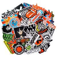 Rock Music Punk Band Stickers Pack(100-pcs), No Repeat Stickers for Laptop Ipad Electric Guitar Bass Drum Skateboard Motorcycle with Waterproof PVC